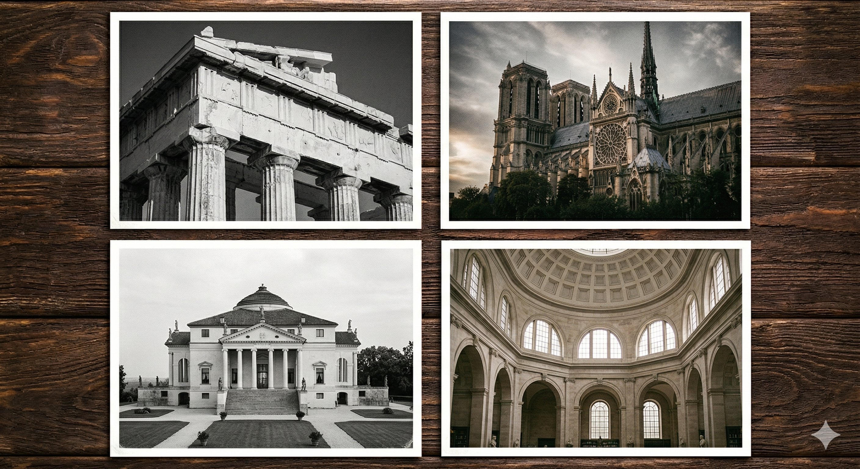 Classical architecture inspiration collage